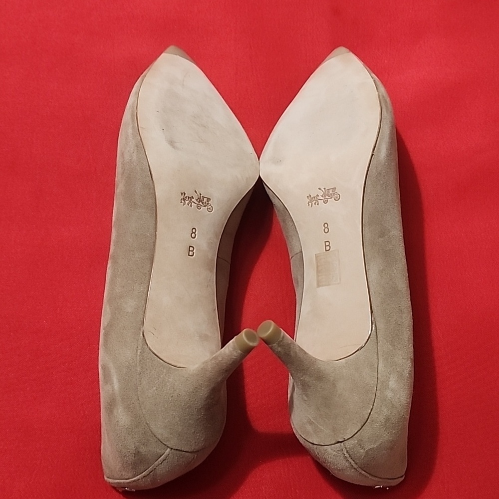 Coach Classic Pointed-Toe Suede Pumps - Picture 9 of 11